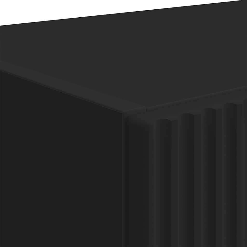 TV vægskab Vægmonteret Sort 59,5 x 31 x 80 cm Konstrueret træ