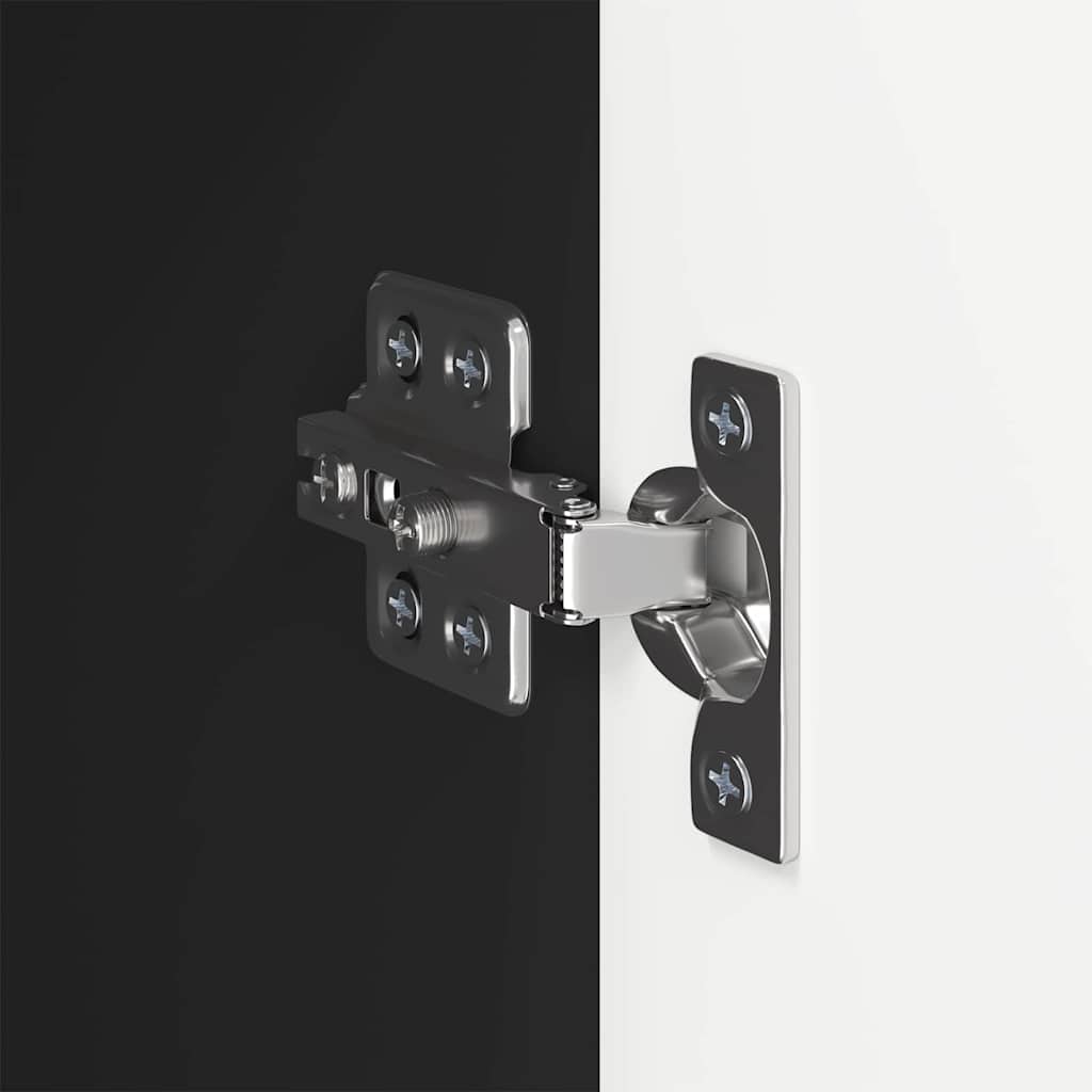 TV vægskab Vægmonteret Sort 59,5 x 31 x 80 cm Konstrueret træ