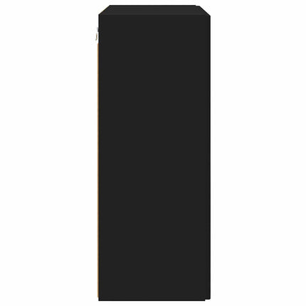 TV vægskab 59,5 x 31 x 80 cm Sort Konstrueret træ