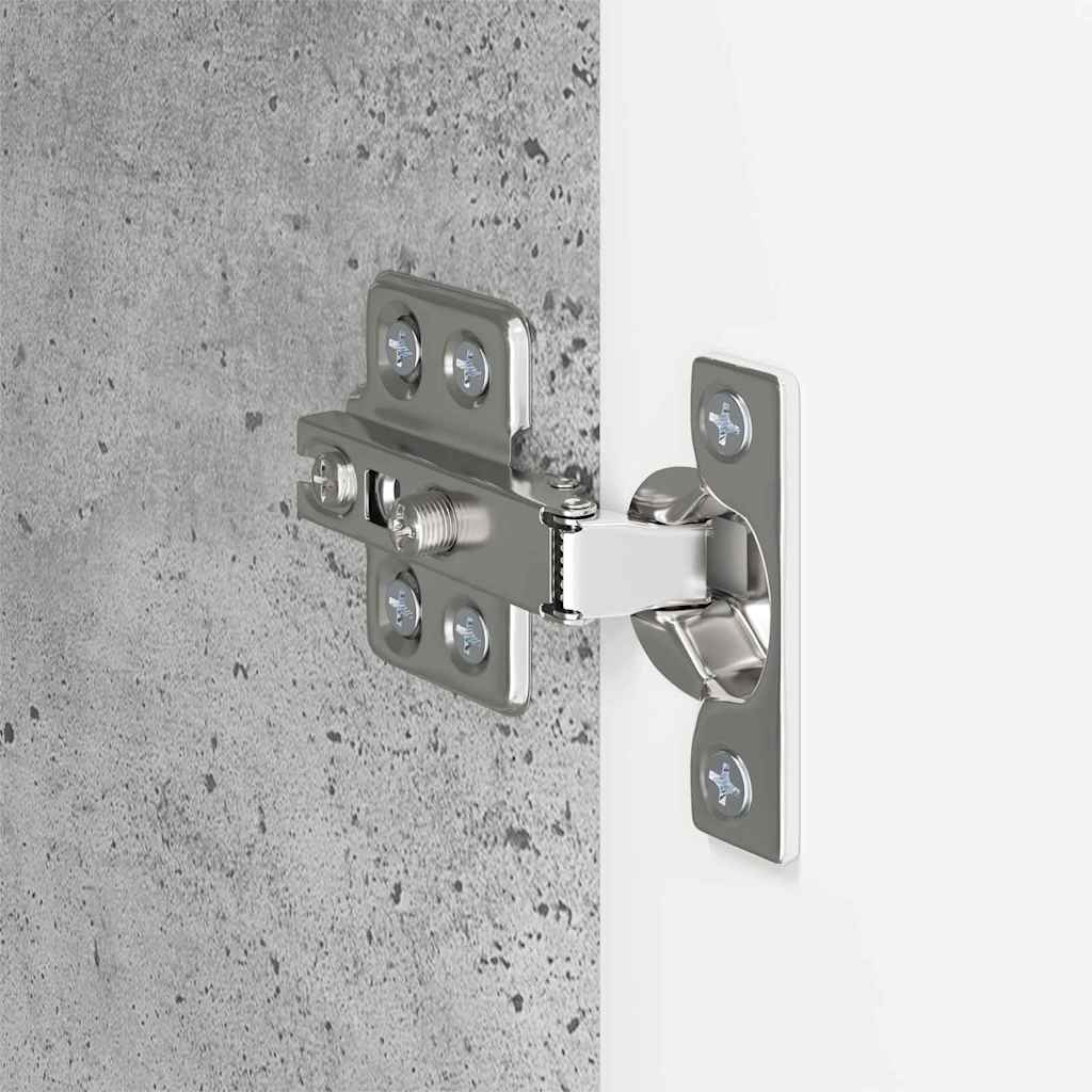 TV vægskab Beton Grå 59,5 x 31 x 80 cm Konstrueret træ