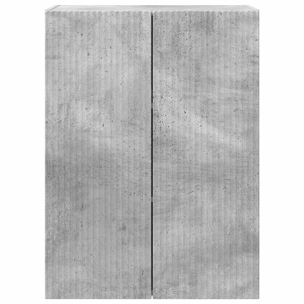 TV vægskab Beton Grå 59,5 x 31 x 80 cm Konstrueret træ