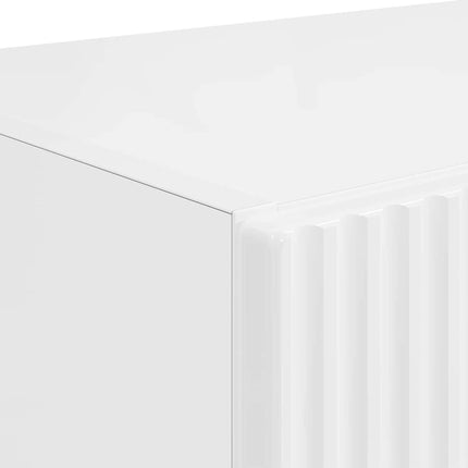 TV vægskab 59,5 x 31 x 80 cm Høj gloss hvid Konstrueret træ