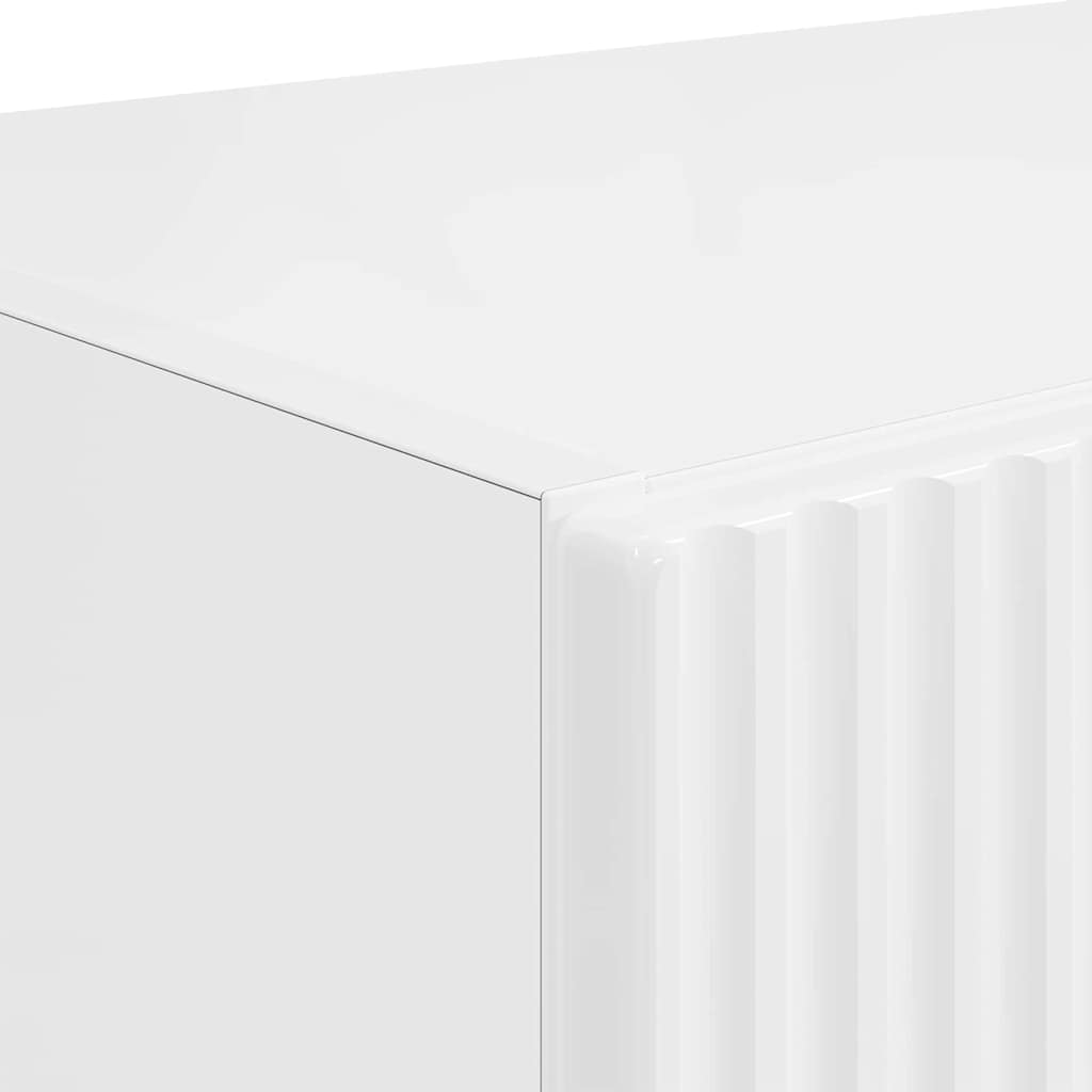 TV vægskab Høj gloss hvid 59,5 x 31 x 80 cm Konstrueret træ