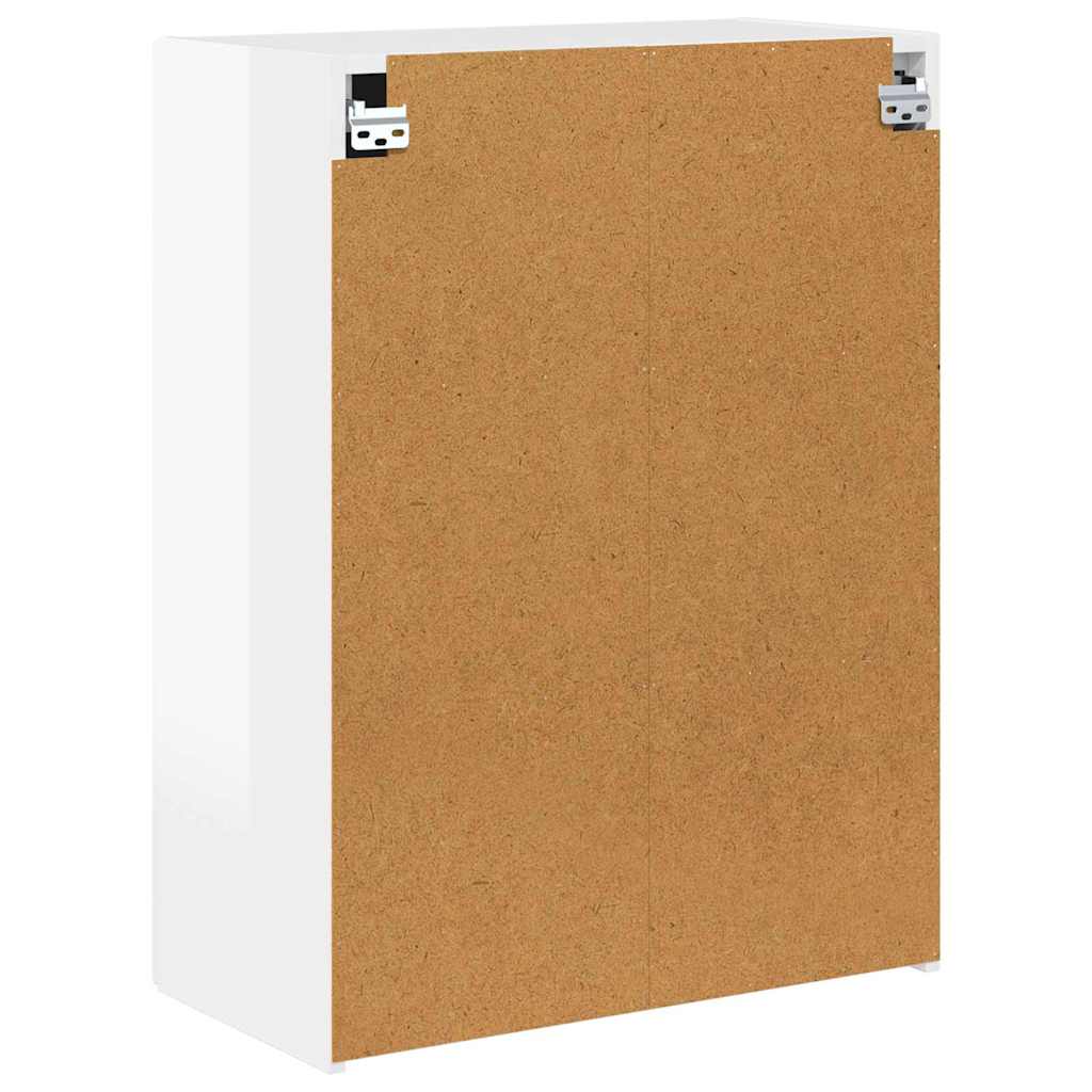 TV vægskab Høj gloss hvid 59,5 x 31 x 80 cm Konstrueret træ