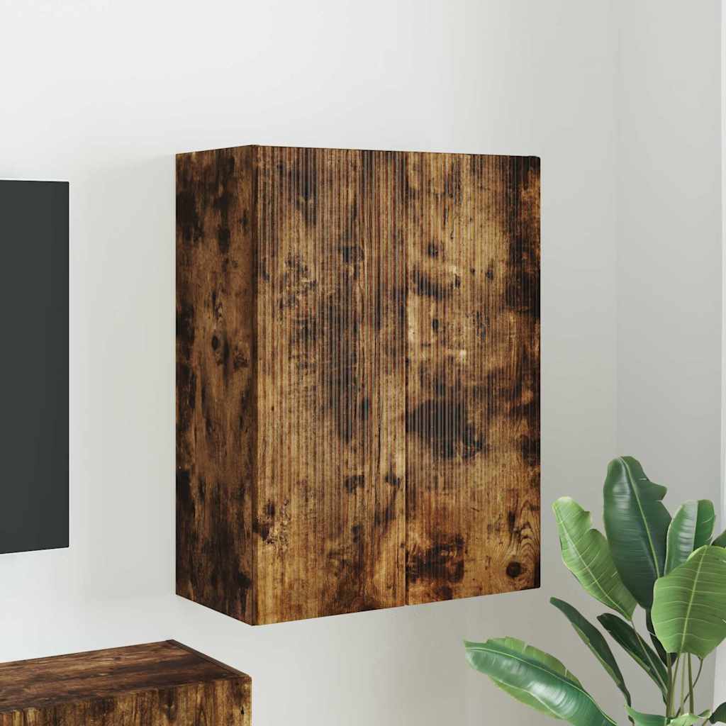 TV vægskab Røget eg 59,5 x 31 x 80 cm Konstrueret træ
