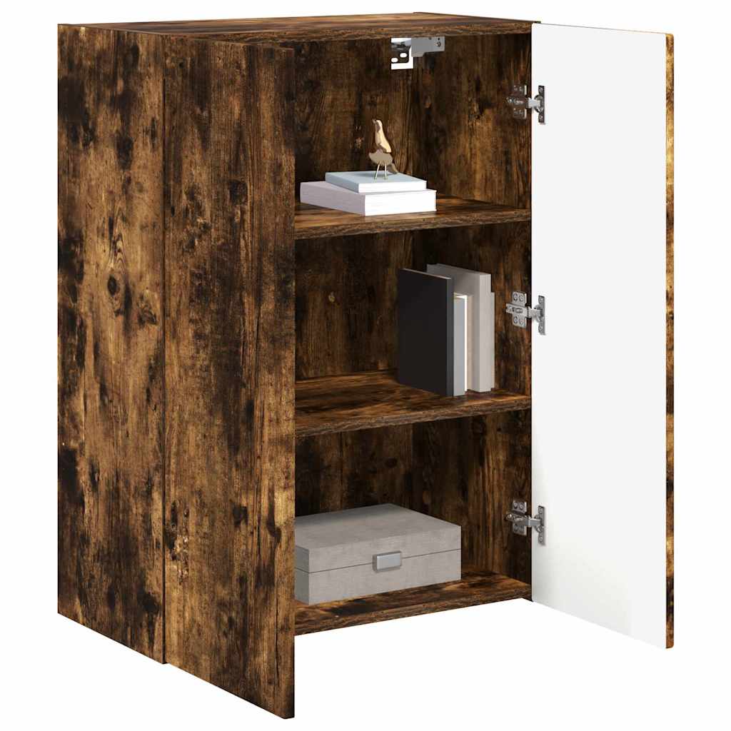 TV vægskab Røget eg 59,5 x 31 x 80 cm Konstrueret træ