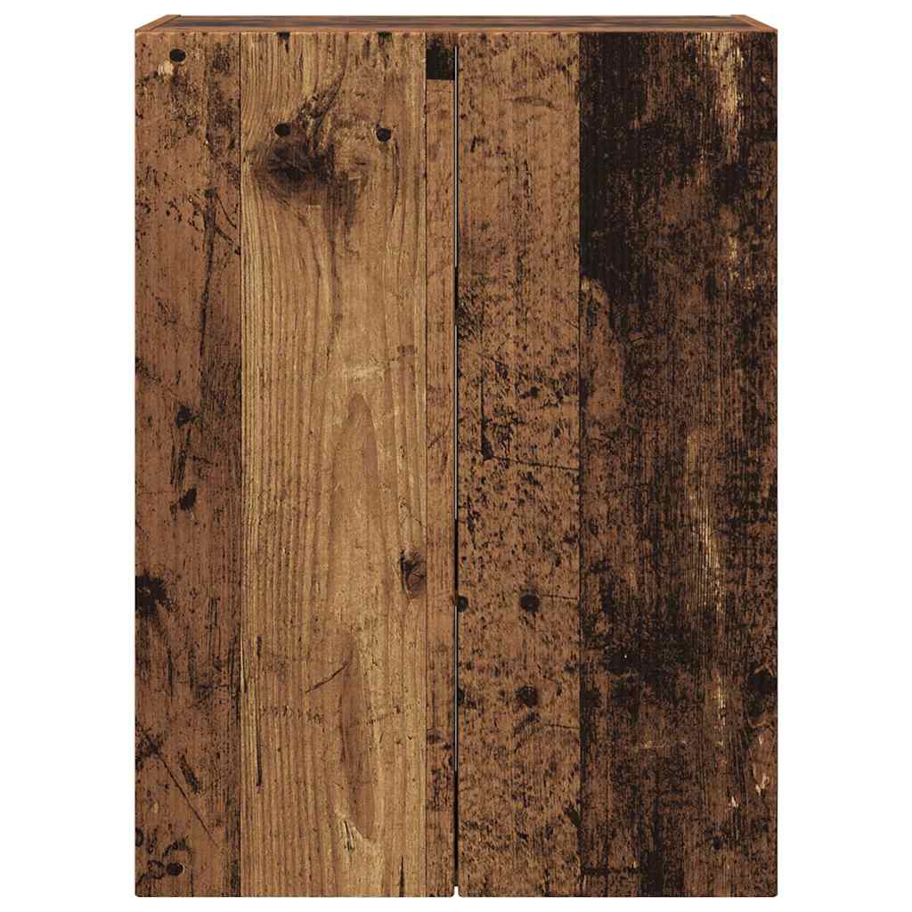 TV vægskab Gammelt træ 59,5 x 31 x 80 cm Konstrueret træ