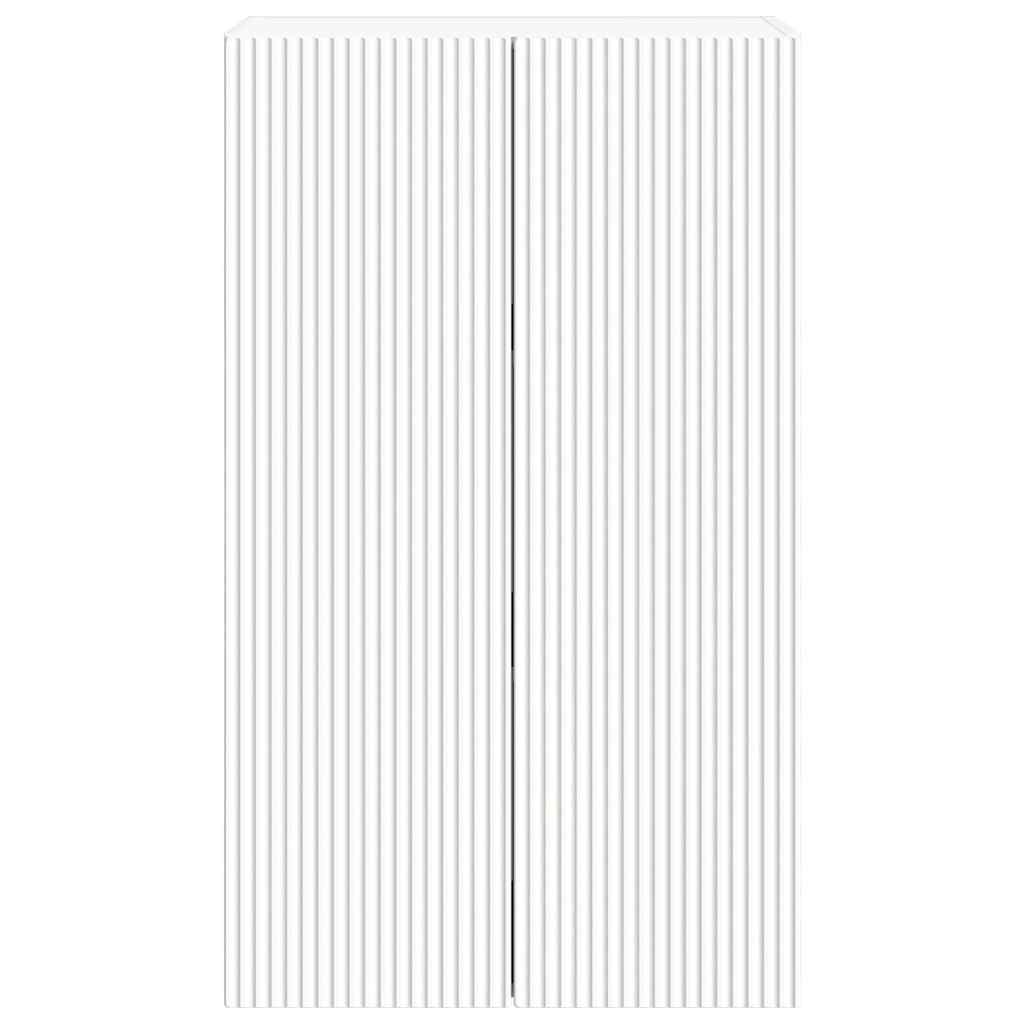 TV vægskab Vægmonteret Hvid 59,5 x 31 x 100 cm Konstrueret træ