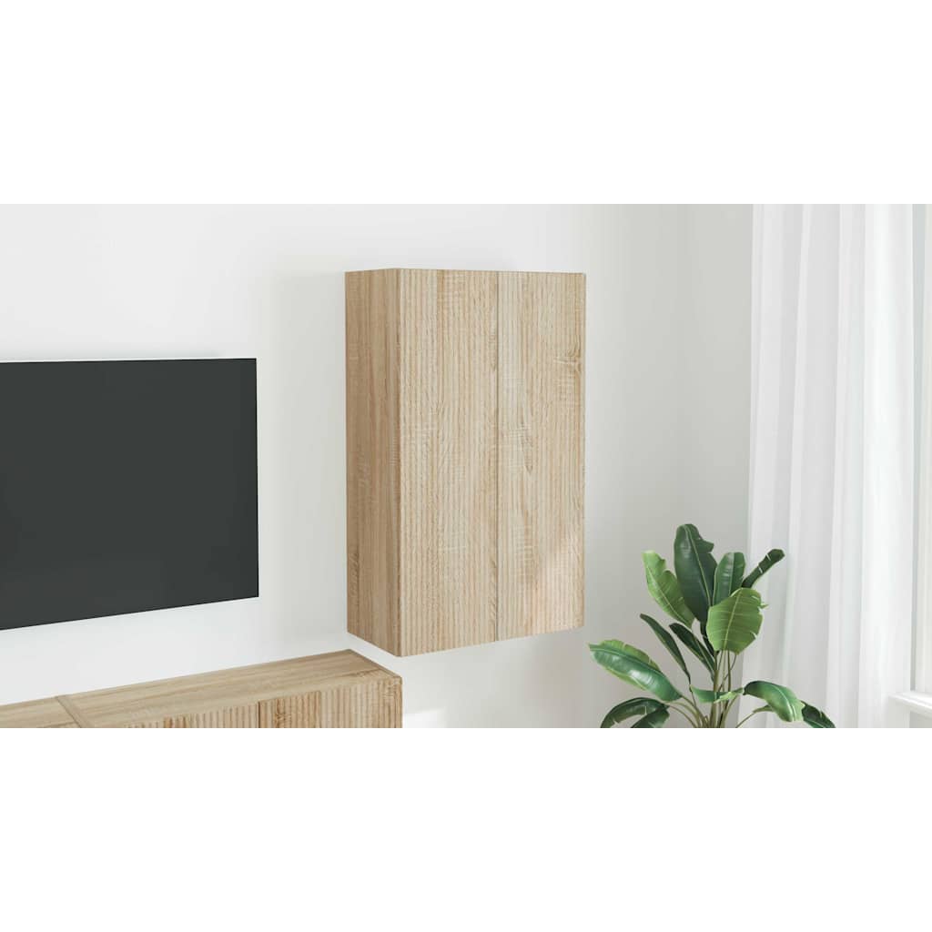TV vægskab Sonoma eg 59,5 x 31 x 100 cm Konstrueret træ