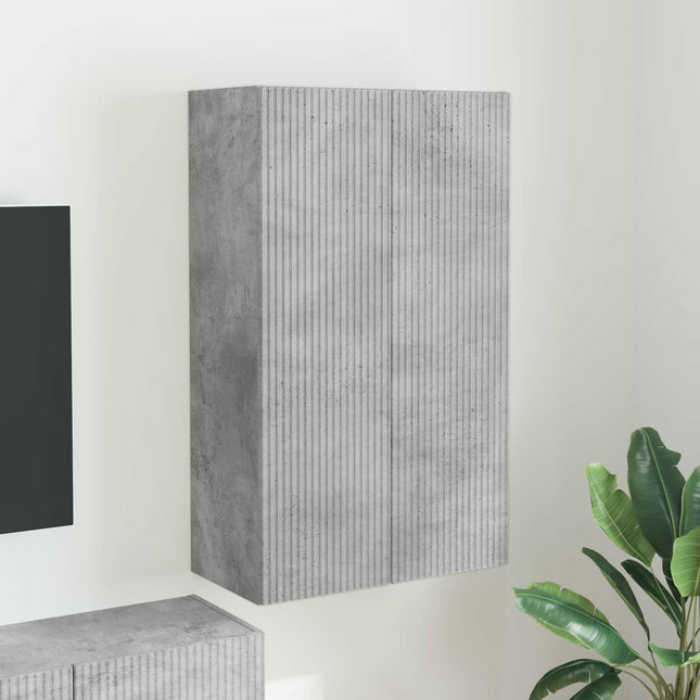 TV vægskab 59,5 x 31 x 100 cm Beton Grå Konstrueret træ