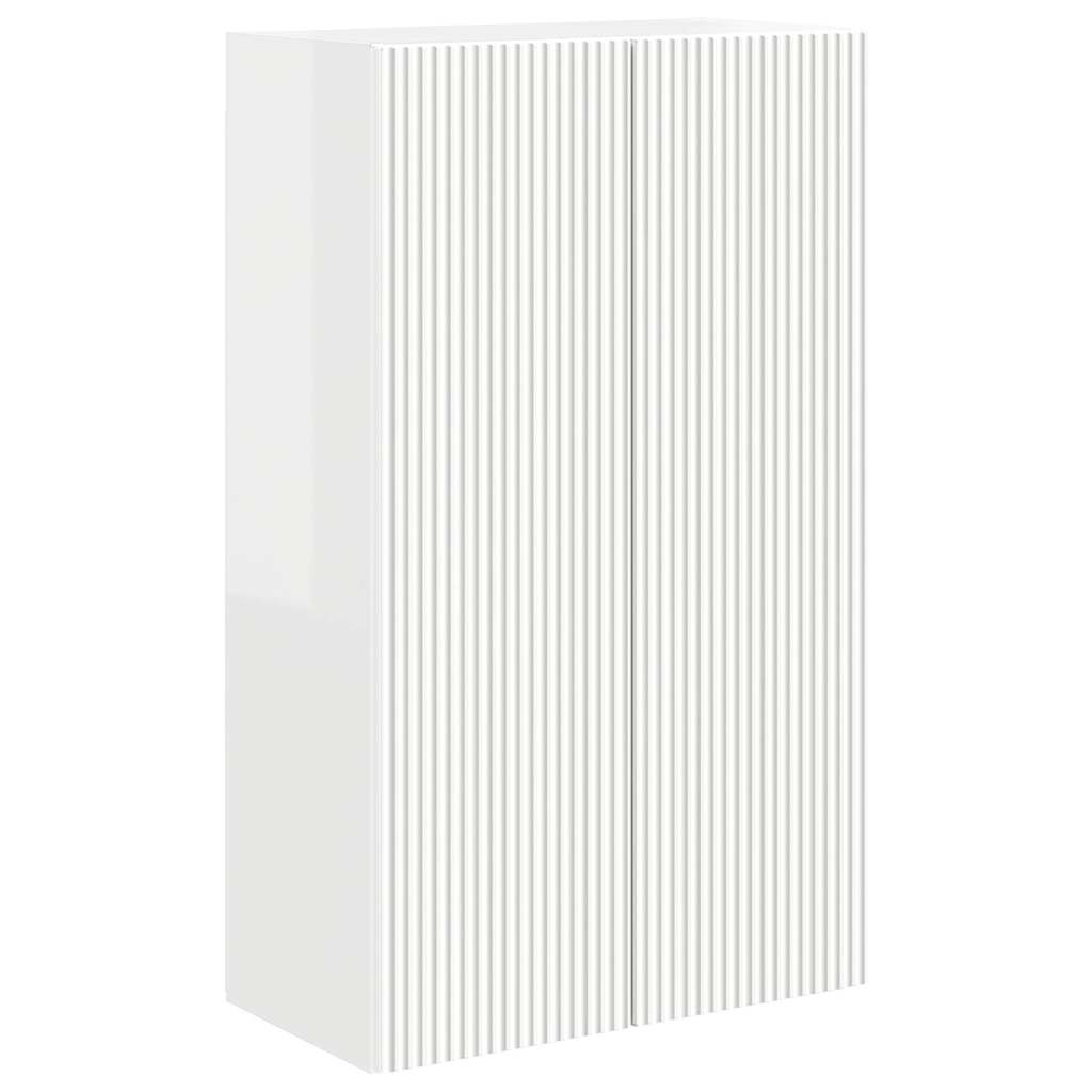 TV vægskab Høj gloss hvid 59,5 x 31 x 100 cm Konstrueret træ
