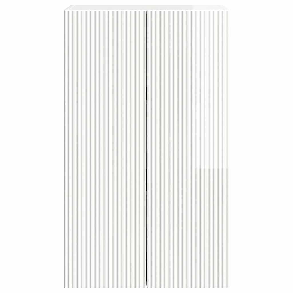 TV vægskab Høj gloss hvid 59,5 x 31 x 100 cm Konstrueret træ