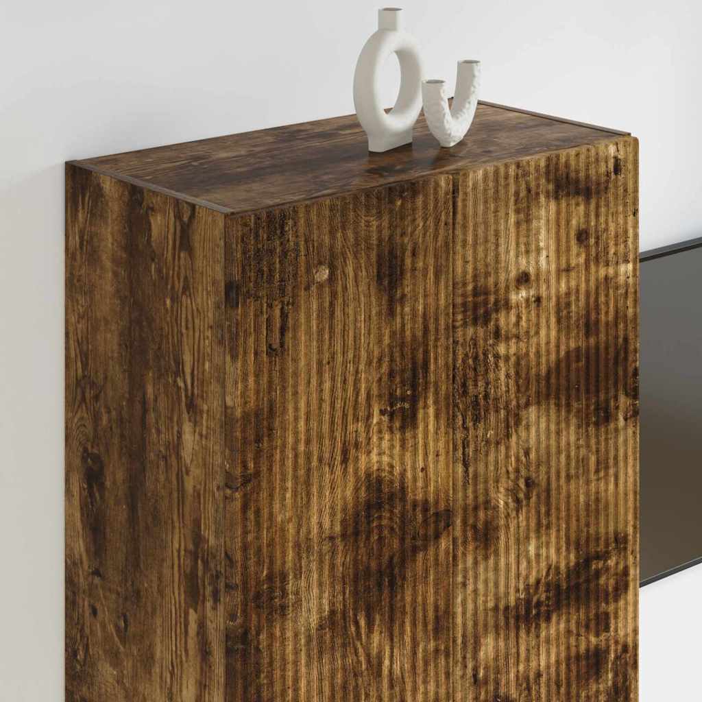 TV vægskab Røget eg 59,5 x 31 x 100 cm Konstrueret træ