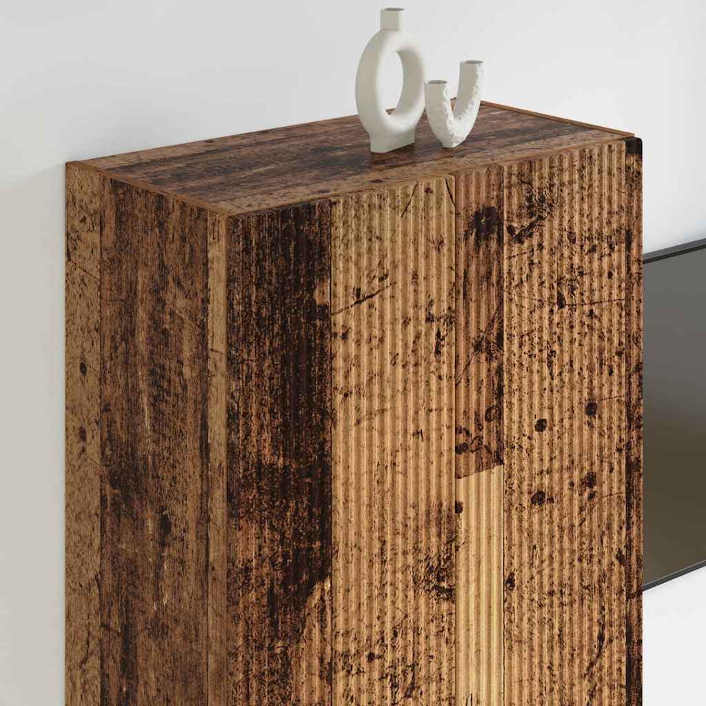 TV vægskab Gammelt træ 59,5 x 31 x 100 cm Konstrueret træ