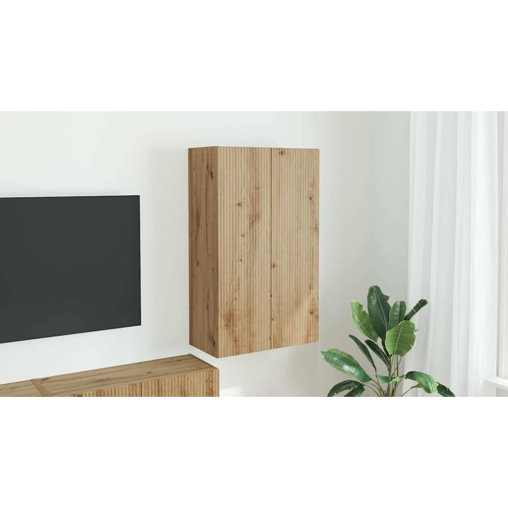 TV vægskab Artisan Egetræ 59,5 x 31 x 100 cm Konstrueret træ