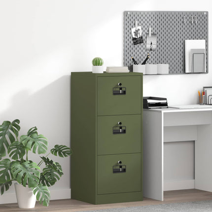 Fil kabinett Oliven grøn 45,5 x 42 x 106,5 cm Koldvalset Stål