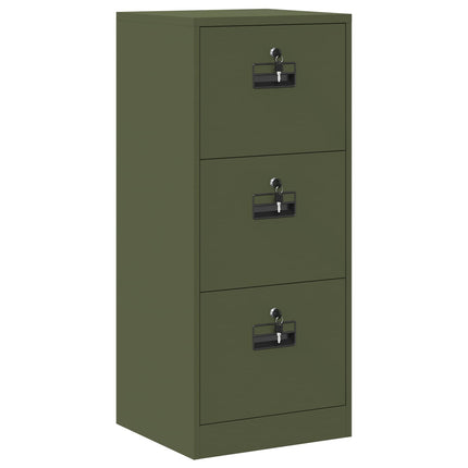 Fil kabinett Oliven grøn 45,5 x 42 x 106,5 cm Koldvalset Stål