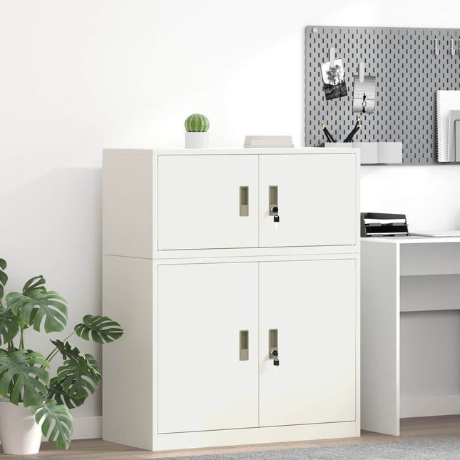 Opbevaringsskab Hvid 90 x 40 x 40 cm Stål