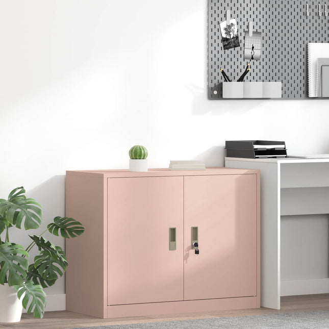 Opbevaringsskab Lyserød 90 x 40 x 70 cm Stål