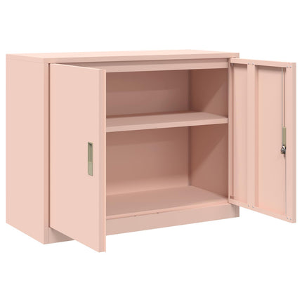 Opbevaringsskab Lyserød 90 x 40 x 70 cm Stål