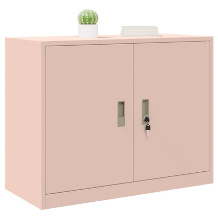 Opbevaringsskab Lyserød 90 x 40 x 70 cm Stål