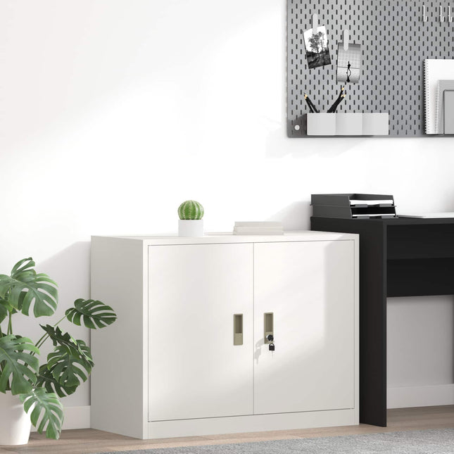 Opbevaringsskab Hvid 90 x 40 x 70 cm Stål
