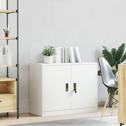 Opbevaringsskab Hvid 90 x 40 x 70 cm Stål