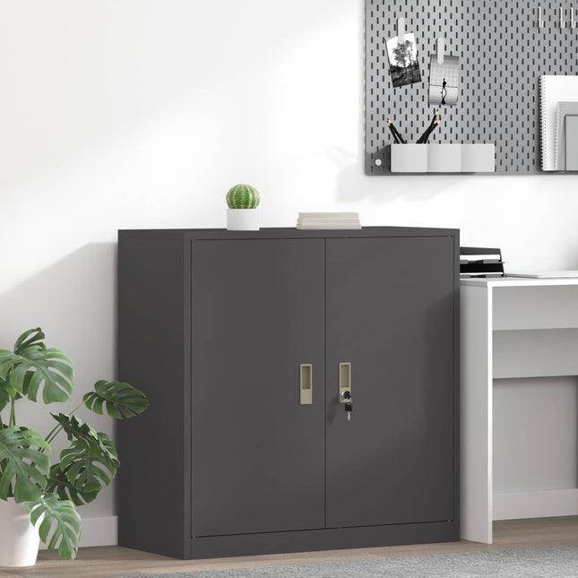 Opbevaringsskab Sort 90 x 40 x 90 cm Stål