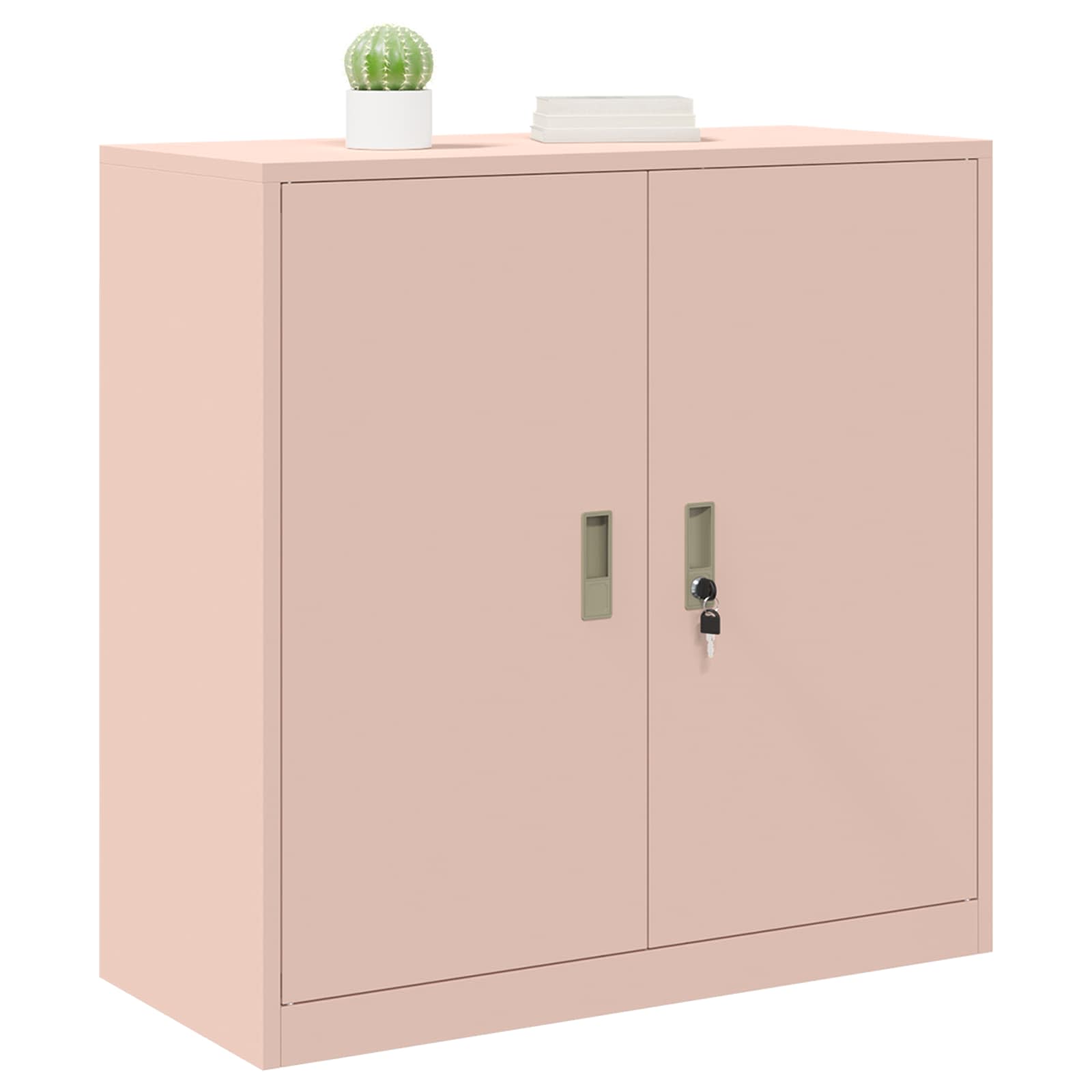 Opbevaringsskab Lyserød 90 x 40 x 90 cm Stål