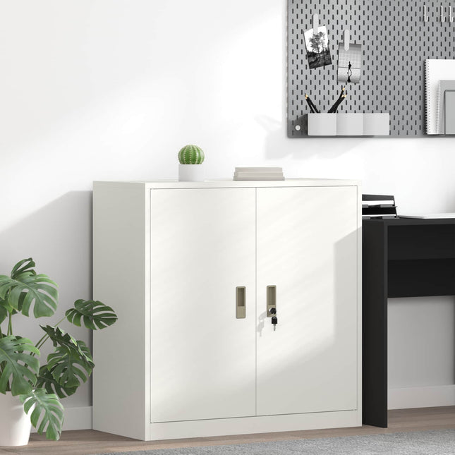 Opbevaringsskab Hvid 90 x 40 x 90 cm Stål