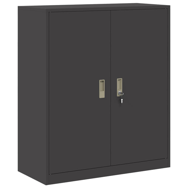 Opbevaringsskab Sort 90 x 40 x 105 cm Stål