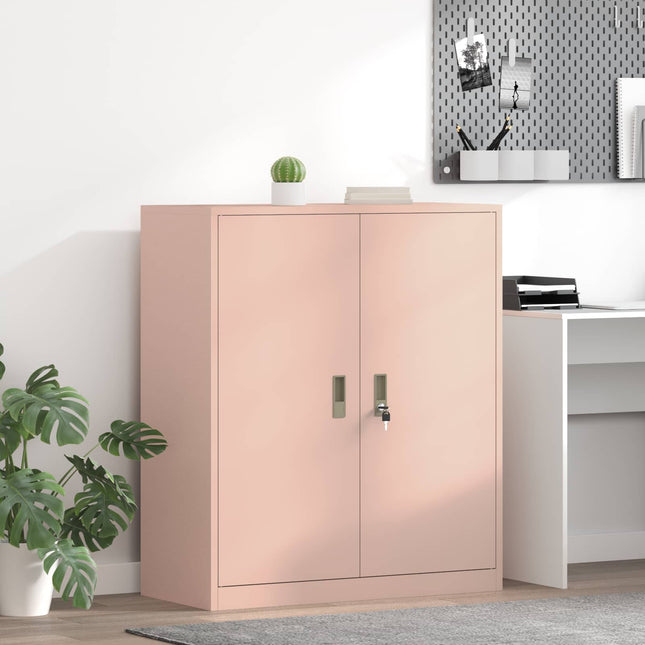 Opbevaringsskab Lyserød 90 x 40 x 105 cm Stål