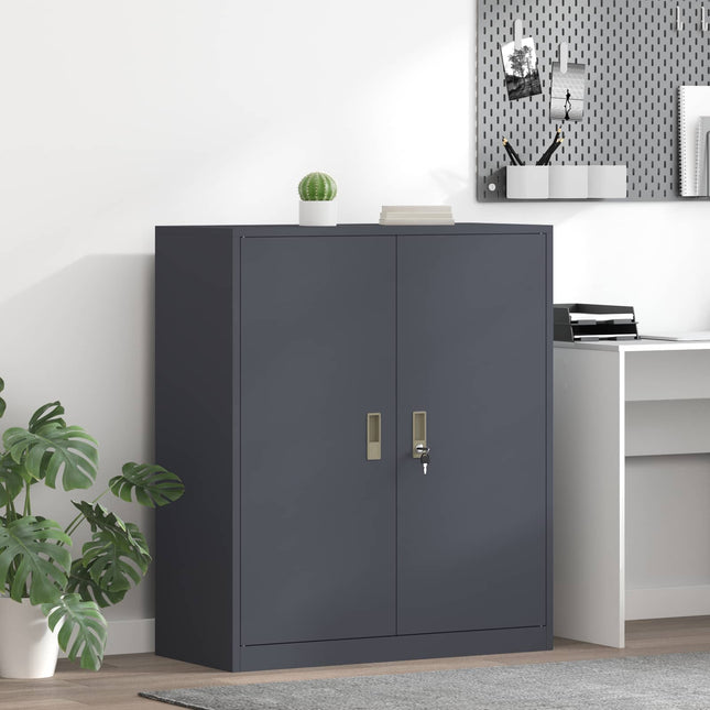 Opbevaringsskab Antracit 90 x 40 x 105 cm Stål