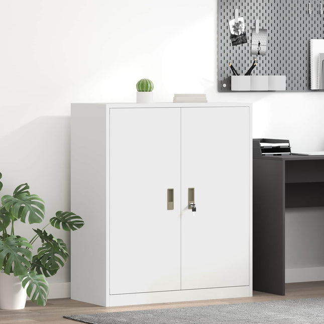 Opbevaringsskab Hvid 90 x 40 x 105 cm Stål