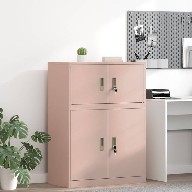 Opbevaringsskab Lyserød 80 x 40 x 40 cm Stål