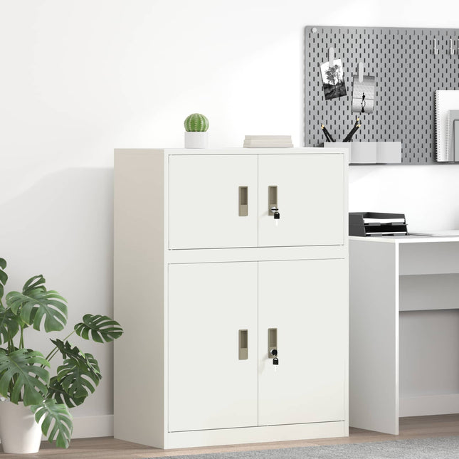 Opbevaringsskab Hvid 80 x 40 x 40 cm Stål