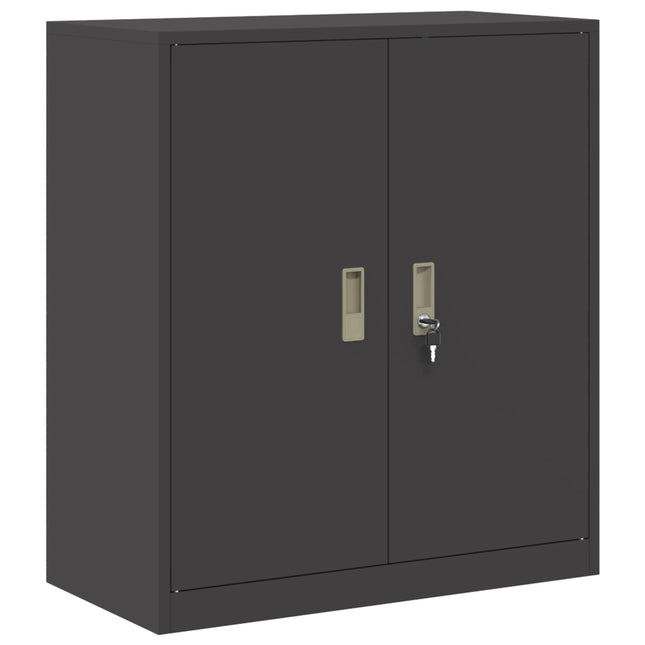 Opbevaringsskab Sort 80 x 40 x 90 cm Stål