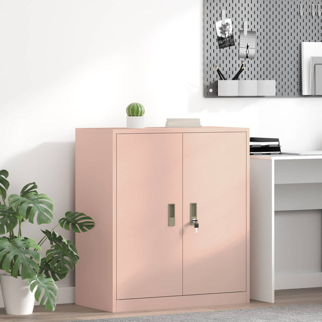 Opbevaringsskab Lyserød 80 x 40 x 90 cm Stål