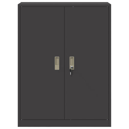 Opbevaringsskab Sort 80 x 40 x 105 cm Stål