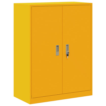 Opbevaringsskab Sennepsgul 80 x 40 x 105 cm Stål