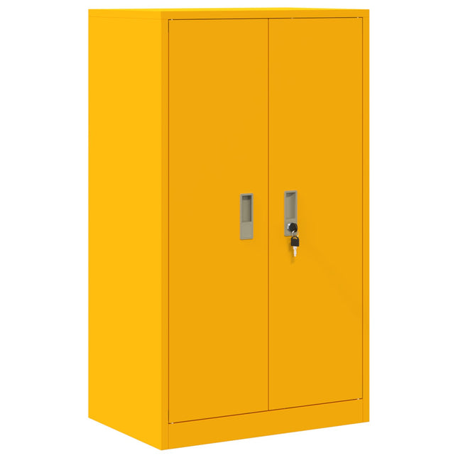 Opbevaringsskab Sennepsgul 60 x 40 x 105 cm Stål