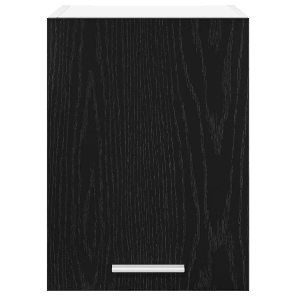Hængeskab 2 pcs Sort Eg og Hvid 30 x 31 x 40 cm Konstrueret træ