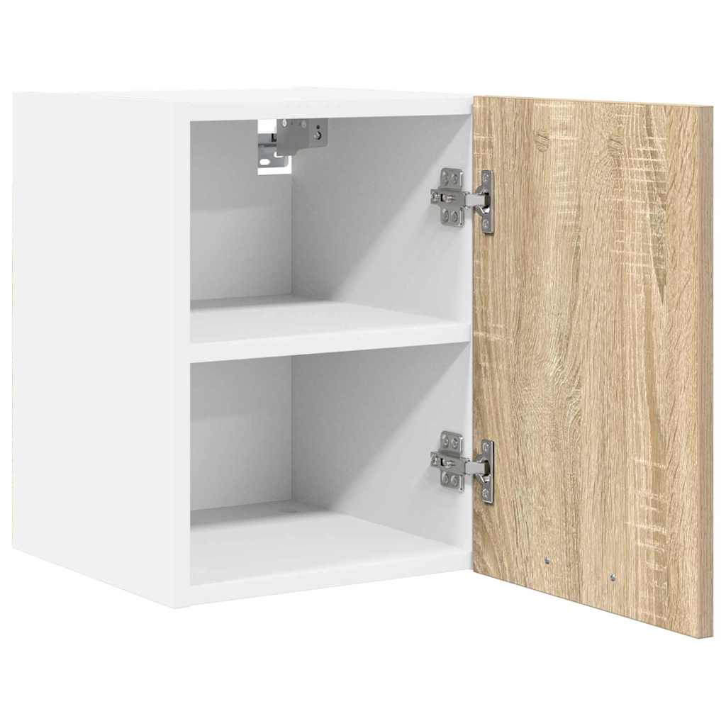Hængeskab med dør Riga 2 pcs Sonoma Eg og Hvid 30 x 31 x 40 cm