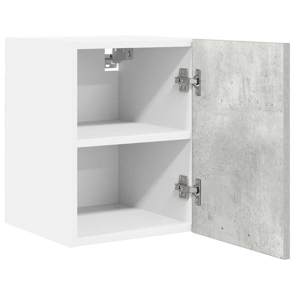 Hængeskab med dør 2 pcs Beton grå og hvid 30 x 31 x 40 cm