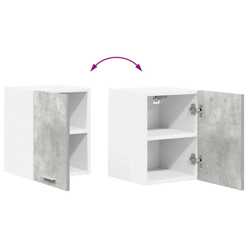 Hængeskab med dør 2 pcs Beton grå og hvid 30 x 31 x 40 cm