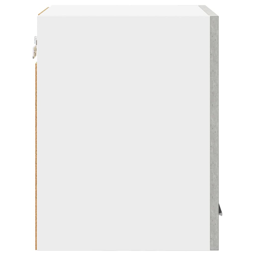 Hængeskab med dør 2 pcs Beton grå og hvid 30 x 31 x 40 cm