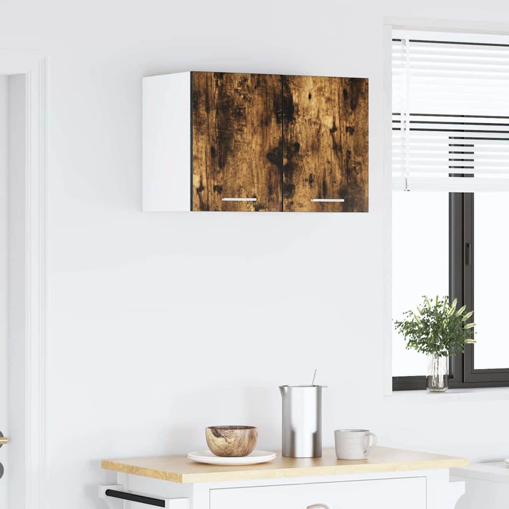 Hængeskab med opbevaring 2 pcs Røget Eg og Hvid 30 x 31 x 40 cm