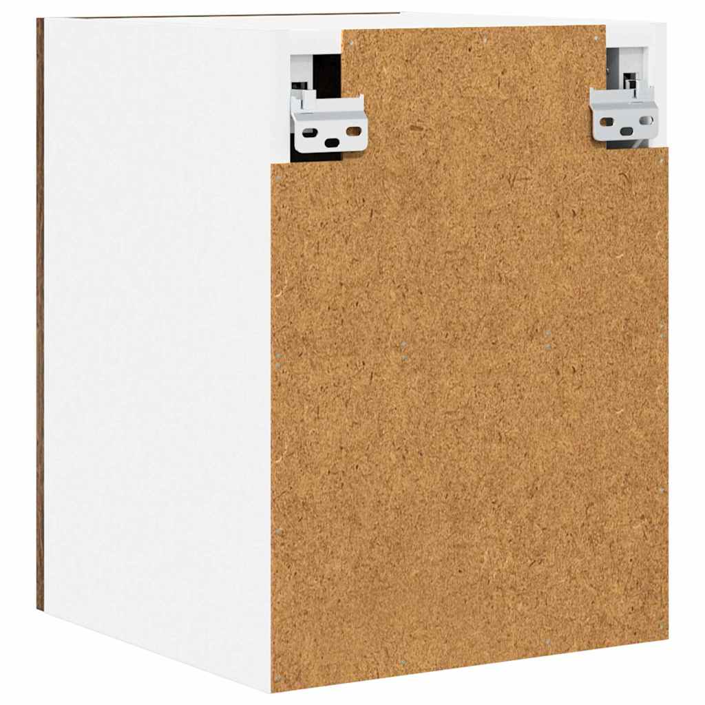 Hængeskab med opbevaring 2 pcs Røget Eg og Hvid 30 x 31 x 40 cm