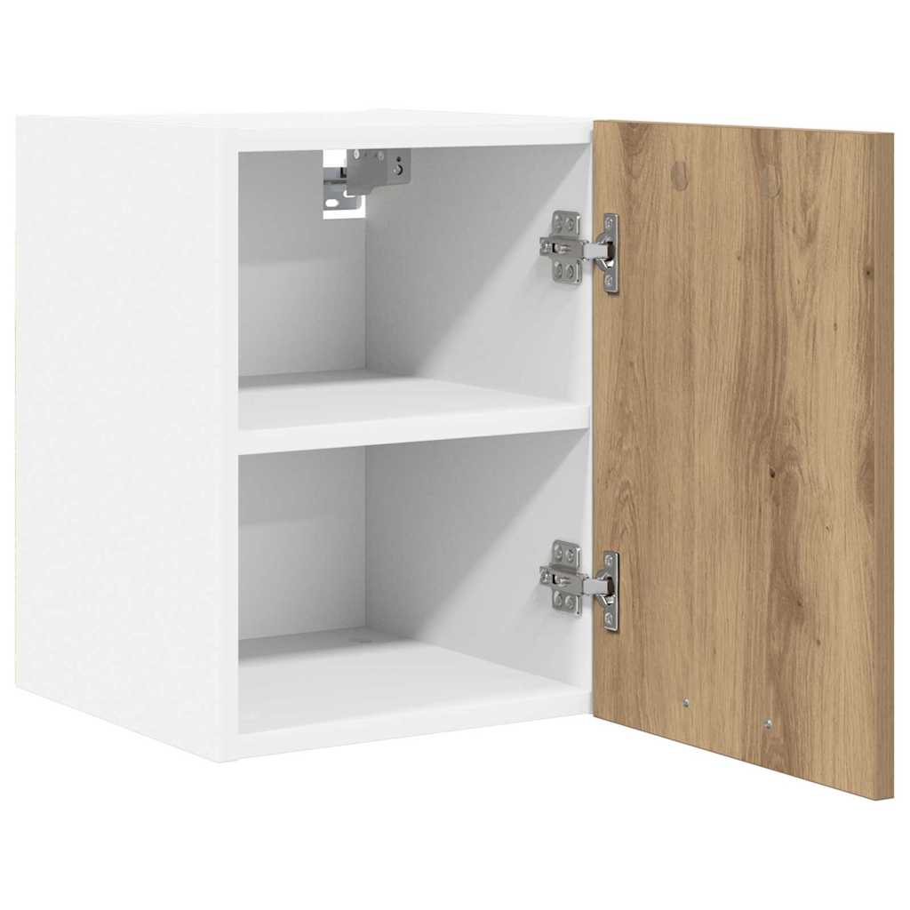 Hængeskab med dør 2 pcs Artisan eg og hvid 30 x 31 x 40 cm