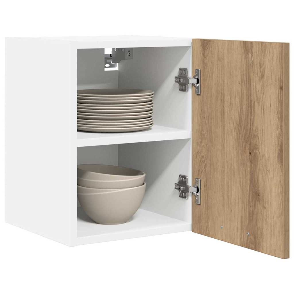 Hængeskab med dør 2 pcs Artisan eg og hvid 30 x 31 x 40 cm